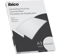 A3 Laminating Pouches,Standard Thickness,High Protection And Durability Of Documents,Pack Of 100,Glossy Finish,Transparent,627313