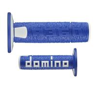 Domino Paire de poignées A360 Off-road Comfort ergonomique Bleu/Blanc – Hors route