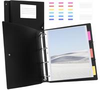 A4 4 Ring Presentation Folder With 60 Perforated Plastic Pockets,Safety Rope,2 Card Insert Bags And Separation Pages,Project Folder For School,Offices