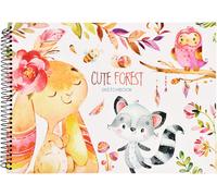 A4 Cahier De Croquis 21x29cm Carnet Croquis 100 Pages/50 Feuilles Carnet Dessin Enfants 110gsm Sketchbook À Reliure Spirale Sans Acide Papier À Dessin Pour Peinture Croquis Griffonnage