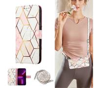(A4) Case For Oppo Find X5 Pro Crossbody Neck Strap Lanyard Cover Marble Magnetic Wallet Leather Case