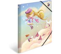 A4 Children's Document Holder Made Of Strong Cardboard With Printed Inner Flaps,Elastic With Elastic Binding,1 Children's Drawing Folder