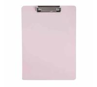 A4 Clipboard Thickened Sturdy Durable Desktop Document Holder Writing Board for School Office Plastic Material Lightweight (Light Pink)