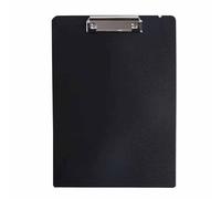 A4 Clipboard Thickened Sturdy Durable Desktop Document Holder Writing Board for School Office Plastic Material Lightweight (Classic Black)