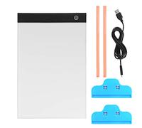 A4 Copy Board Traçage de pad léger Stepless Drall Drawing Tablet pour artistes, ABS + PC + acrylique, cadre noir +