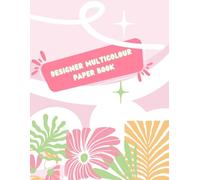 A4 designer multicolour project paper sheets of 80 pages(one side ruled) for schools, colleges, creative assignment, Project work