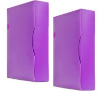 A4 Display Book With 150 Pockets,300 Pages Per Side,Storage Folder With Plastic Pockets,Purple (2 Pack)
