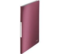 A4 Document Folder,20 Pockets,40 Pages,Transparent Pockets,Garnet,Style,39580028