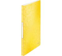 A4 Document Folder,40 Pockets,Capacity 80 Sheets,Transparent Pockets,Yellow,Wow