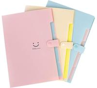 A4 Document Organiser-3 Piece Folders With 5 Compartments In A4 Format High Capacity Document Holder Office Folder Portable Expandable For Travelling To The Office