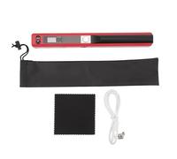 A4 Document Scanner Portable 900 DPI Multifunctional Handheld Image Scanner for Home Office Use Compact with 3 Resolution Modes Easy to Use No Drivers (Red)