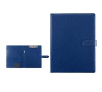 A4 Dossier de document d'affaires avec clip en métal, organisateur de presse-papiers de présentation en cuir pour les réunions de bureau, support de fichier professionnel avec boucle de stylo et ferme