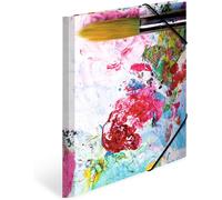 A4 Elastic Folders For Children,Cardboard Folders With Artistic Pattern,Elastic,Inner Flap And Inner Print,For Boys And Girls,Pack Of 3