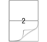 A4 Étiquettes Autocollantes Blanches Étiquettes, 210 X 148 Mm Autocollantes 200 Étiquettes, Universal Mat, Convient Pour Une Utilisation Avec Laser/Jet D'encre/Photocopieur