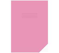 A4 Exercise Book 8mm Ruled: Lined Paper Notebook For School / Study 100 Pages Pink Cover