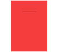 A4 Exercise Book Lined 6mm: Ruled And Margin Notebook For School, 100 Pages, 90gsm Paper - Red Cover