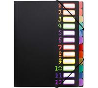A4 Expanding File Folder Insert 12 Compartments Accordion Waterproof Document Bag Multi-Layer Document Folder Document Folder Document Folder Document Holder Contracts Document Folder