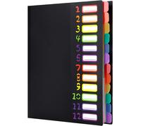 A4 Expanding File Folder Insert 12 Compartments Accordion Waterproof Document Bag Multi-Layer Document Folder Document Folder Document Folder Document Holder Contracts Document Folder