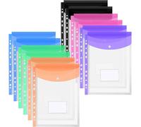 A4 Expanding Perforated Document Pouches,Document Pouch With Press Closure,Transparent Colour Snap Button Pouch For Travel Office Supplies-Vertical.[Q27]