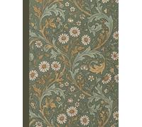 A4 Floral Notebook: Academic Journal with Lined Pages | William Morris Daisy Design Stationery for Writing, Notes, and Daily Planning | 180 Ruled White Paper