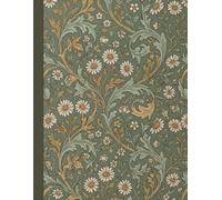 A4 Floral Notebook: Academic Journal with Lined Pages | William Morris Daisy Design Stationery for Writing, Notes, and Daily Planning | 180 Ruled White Paper