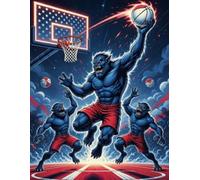 A4 Graph Paper Notebook - Basketball and monsters US Edition - Grid Journal for Math, School, Engineering & Notes: Large A4 Grid Notebook with Square ... Drawing, Planning & Technical Work