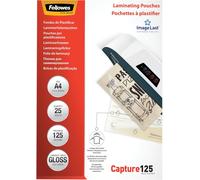 A4 Laminating Pouch,125 Microns,A4 Size,Pack Of 25 A4 Laminator Sheets,Imagelast Technology,Glossy Finish,High Quality,Photo Poster,Crafts,Diploma,Capture