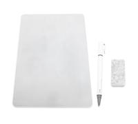 A4 Magnet Writing Board Erasable Whiteboard Portable Drawing Board for Office Classroom Reusable Inkless Magnetic Writing Tablet with 0.8mm Pen Tip ABS Plastic White