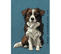 A4 Notebook 6mm: Miniature American Shepherd Dog Lined Exercise Book