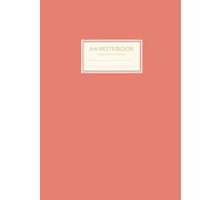A4 Notebook lined paper: A4 Exercise Book | A4 Workbook | 120 pages (60 sheets) | Red/Coral