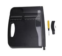 A4 Paper Cutter 12 Inch Cut 12 Sheet Capacity Portable Letter Size Paper Trimmer Efficient Cutting for Office School Home Use Stainless Steel Engineering Plastic 300x300mm