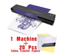 A4 PDF imprimante Portable tatouage transfert thermique sensible papier sans encre Bluetooth sans fil Document utilisation Smartphone bureau mot - Type 1machine-20paper