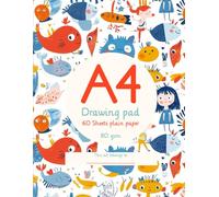 A4 plain drawing pad for children: A4 Plain Paper Drawing Pad - 60 Sheet Sketch Book - 60 Plain White Paper Sheets - 80 GSM Paper - Arts and ... for Kids Activities - Art Supplies for Kids