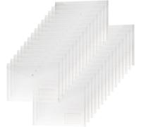 A4 Plastic Document Wallets-Pack Of 30-Clear Document Wallets With Snap Closure-Reusable And Multi-Coloured Plastics With Paper Storage Pockets