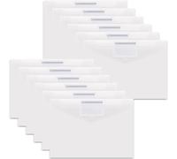 A4 Plastic Pouch,Storage Pouch,Velcro Button Pocket,Transparent Pockets With Closure,Reusable Plastics,Pack Of 12