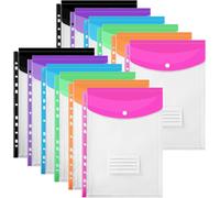 A4 Plastic Punched Pockets With Pocket (Pack Of 12)