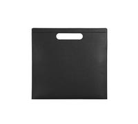 A4 Pochette en Cuir Pour Documents Portable, Sacoche à Documents Commerciaux,PU Porte Documents,Package de Fichiers,Organisateur de Documents,Imperméable,Unisexe,Travail et Les études (Noir)