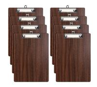 A4 Porte Blocs en Bois, 8 Pièces Porte-Bloc avec Pince,Planchettes à Pince Porte-Formulaires Clipboard