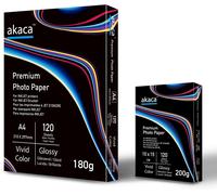 A4 Premium Glossy Photo Paper for All Inkjet Printers (180 g/m²,210 x 297 mm) (180 g A4120 Sheets + 200 g 10 x 15120 Sheets)