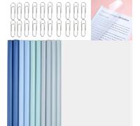 A4 Reliure Barre Coulissante,Couverture de Rapports,Reliure Dossier,Plastique Dossier Fichiers,Transparent Chemise Couvertures,Idéal pour Bureaux,Maisons,Écoles,avec Trombone,10 Pièces