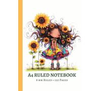 A4 Ruled Notebook - 120 Pages, 8mm Lined: Floral Notebook for School and Study | Writing Journal