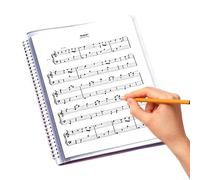 A4 Sheet Music Folder - 10 Page Modifiable Binder | PP Display Book | 12.6x9.45 Inch (32x24cm) A4 Size, 266g PP Construction, 10 Clear Insert Pocket Pages for Direct Annotation, Loose-Lea