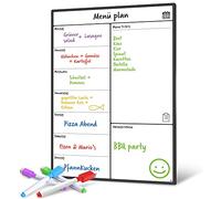 A4 SmartPanda Calendrier Magnétique Pour Frigo - Pratique Pour Planifier Les Repas Familiaux, Listes De Courses Ou Une Aide A L'étude - Tableau Aimanté - en Allemand