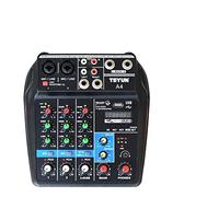 A4 Sound Mixing Console Bluetooth USB Enregistrer l'ordinateur 48V Phantom Power Retard Effet Effet 4 canaux USB Mélangeur audio(E-U)