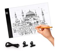 A4 Tablette Lumineuse, Table Lumineuse Dessin, Tablette Lumineuse A4, Dessin Lumineuse Pad, avec Câble USB avec Luminosité Réglable, pour Broderie Diamant, Esquisser, Animation (A4)