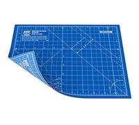 A4 Tapis de découpe double face autocicatrisant 5 couches unités métriques et impériales 11 pouces x 8 pouces / 29 cm x 21 cm - Bleu Ciel/Vrai Bleu