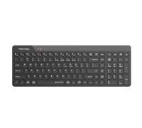 A4 Tech FBK23 Bluetooth+2,4 GHz Wireless Q Clavier multimédia FN Turc, Silencieux, Touches Emoji Ultra-Fines et Mode de Blocage du Sommeil, Noir