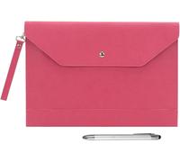 A4 Thickened Pu Leather Envelope Case Portfolio Folder With Inner Pockets Pouch For Document And Stationery File Organizer Tablet Pc Sleeve Holder (Plum Red)