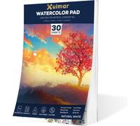 A4 Watercolour Paper Pad - 30 Sheets, 300 Gsm Cold Pressed, Student Grade Sketchbook, Natural White, Adhesive Binding For Watercolor, Gouache, Acrylic And Paint