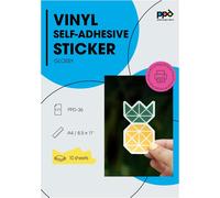 A4 X 10 Films Autocollants Personnalisables, Fini Brillant, Revêtement Microporeux Pour Impression Photo, Jet D'Encre, Stickers Premium -36-10